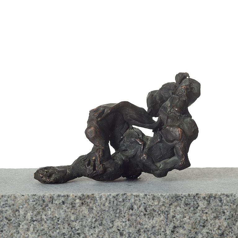 CLAES HAKE, skulptur, brons, signerad HAKE.
