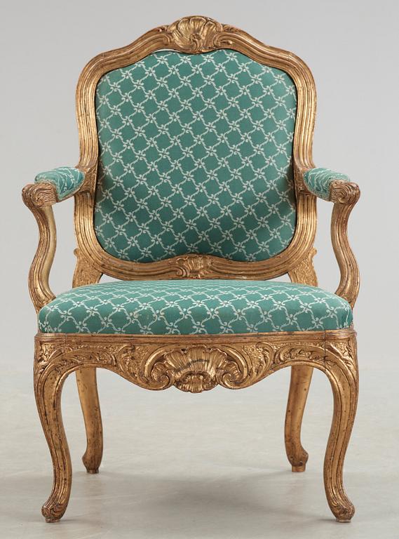 A Swedish Rococo 18th century armchair.