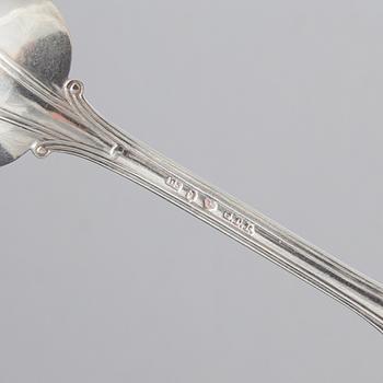 A Swedish Silver Cutlery Set, Mannerfelt coat of arms, including mark of GT Folcker, Stockholm 1858 (32 pieces).