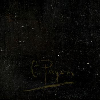 OKÄND KONSTNÄR, olja på duk, signerad G Payen, 18/1900-tal.