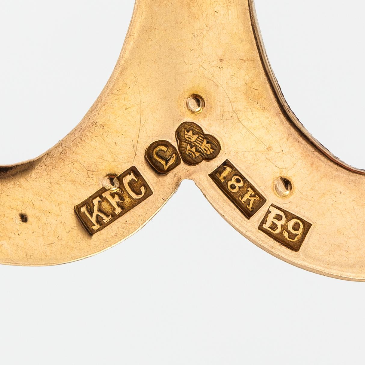 Armband/armbandsur, örhängen och brosch, 18K guld, ametister, syntetiska korunder och odalde pärlor.