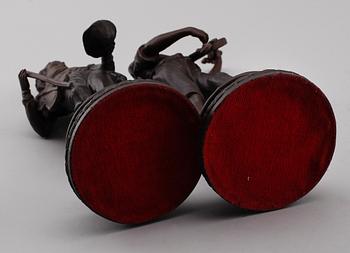 FIGURER, 1 par, bronserad metall, 1900-/2000-tal.