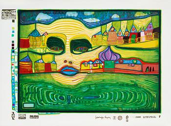 Friedensreich Hundertwasser, "Look at it on a rainy day (The Regentag portfolio)".