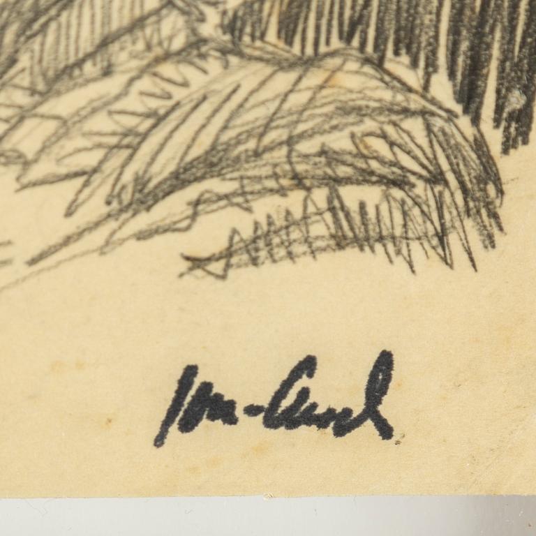 JOHN JON-AND, pencil on paper. Signed with stamp.