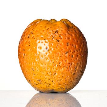 Hans Hedberg, a faience sculpture of an orange, Biot, France.