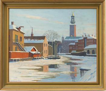 Gunnar Zetterström, View towards Stockholm City Hall.