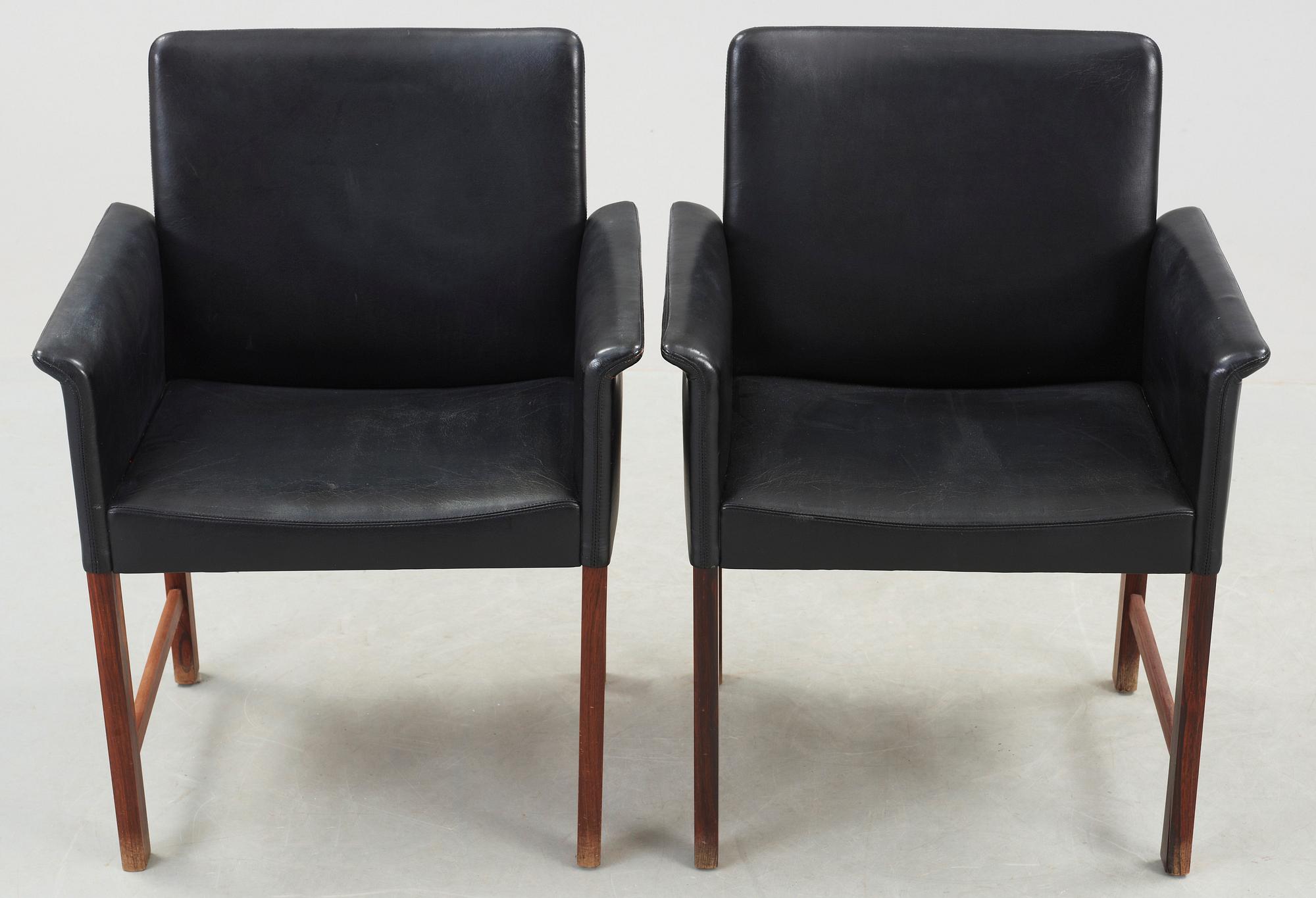 KARMSTOLAR, ett par, Hans Olsen, CS Möbler, 1960-tal.