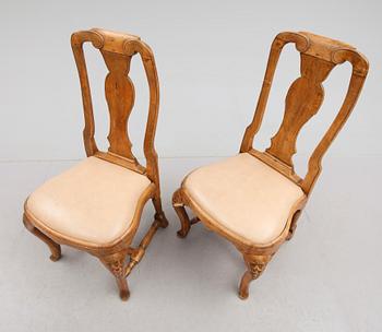 STOLAR, 1 par, senbarock, 1700-tal.