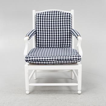 Fåtölj, gustaviansk stil, s.k. Gripsholmsfåtölj, "Medevi brunn", ur IKEA:s 1700-talsserie, 1990-tal.