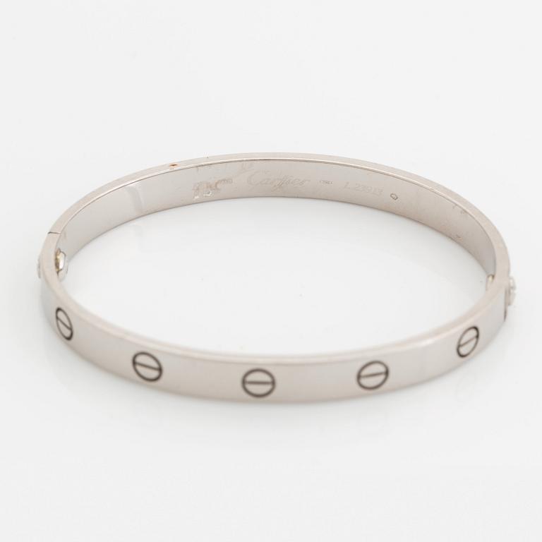 A Cartier "Love" bracelet in 18K white gold.