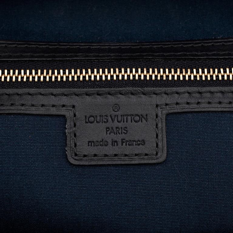 LOUIS VUITTON, a blue monogram canvas bag with shoulder strap.