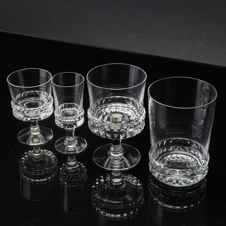 A set of 48 pcs  glass service, later part of the 20th century.
