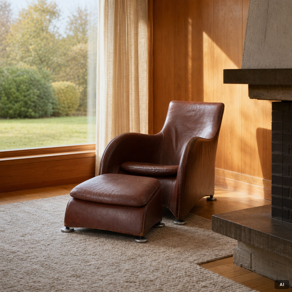 Gerard van den Berg, Armchair with footstool, 
