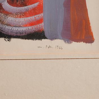 MADELEINE PYK, blandteknik, sign och dat 1966.
