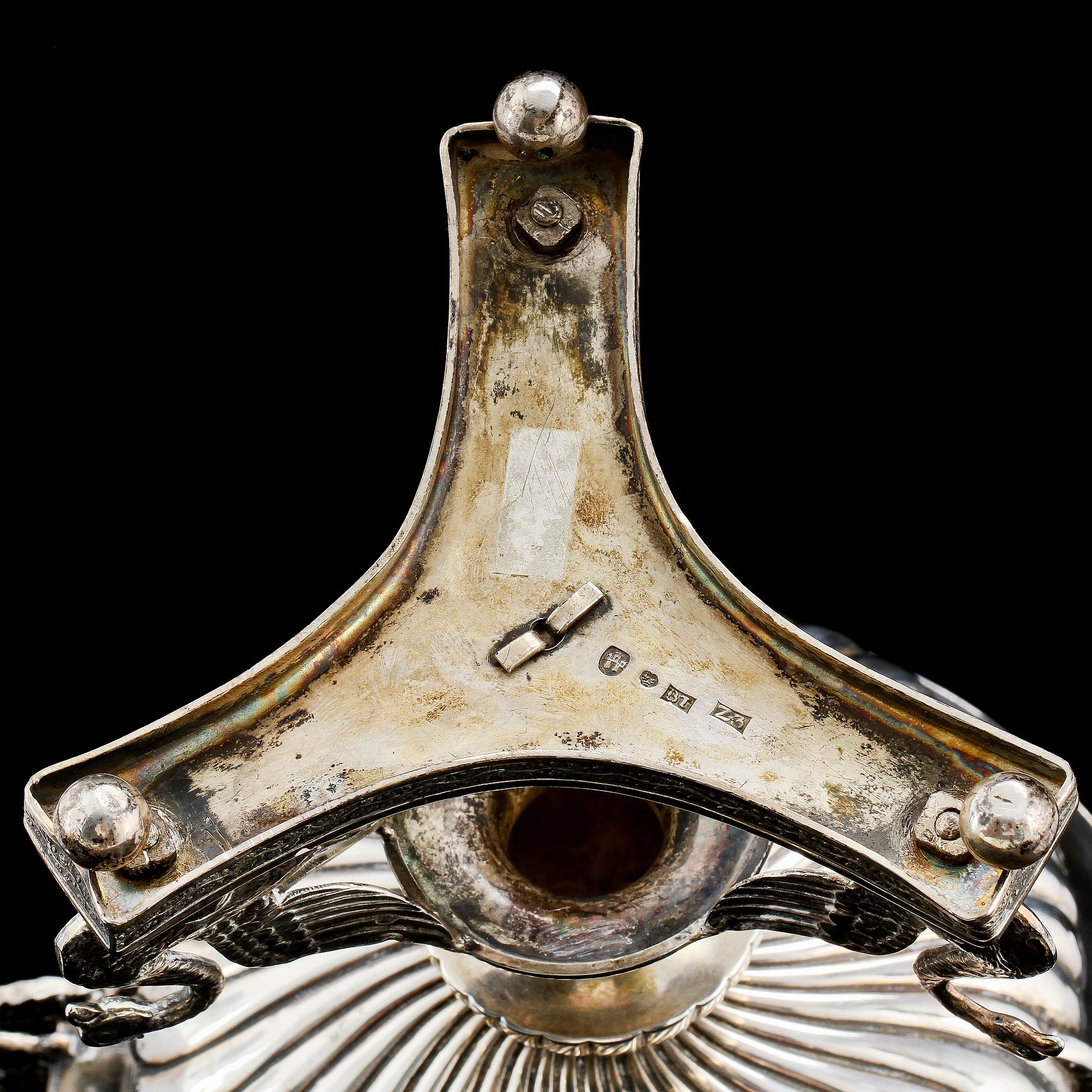 SOCKERSKÅL, silver, Bengt Tellander, Jönköping, 1830. Tot. v. 620 g.