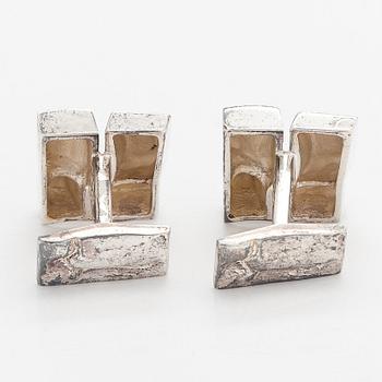 Björn Weckström, manschettknappar, "Polaris", silver, Lapponia 1978.