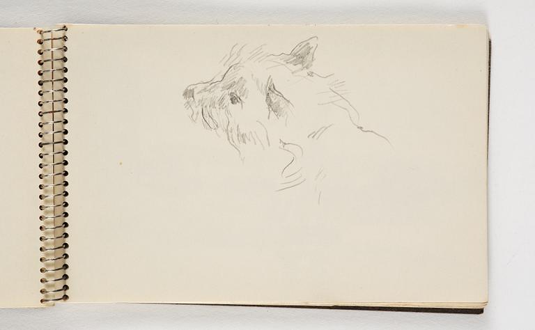 Lotte Laserstein, 10 små skissblock med teckningar.