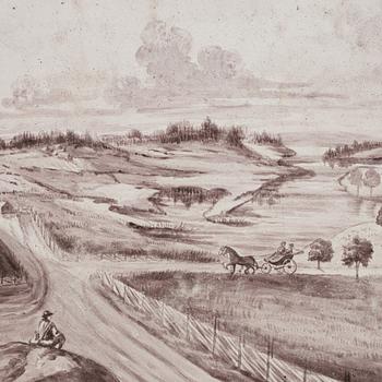 A Gustavian 18th century faience tea table.