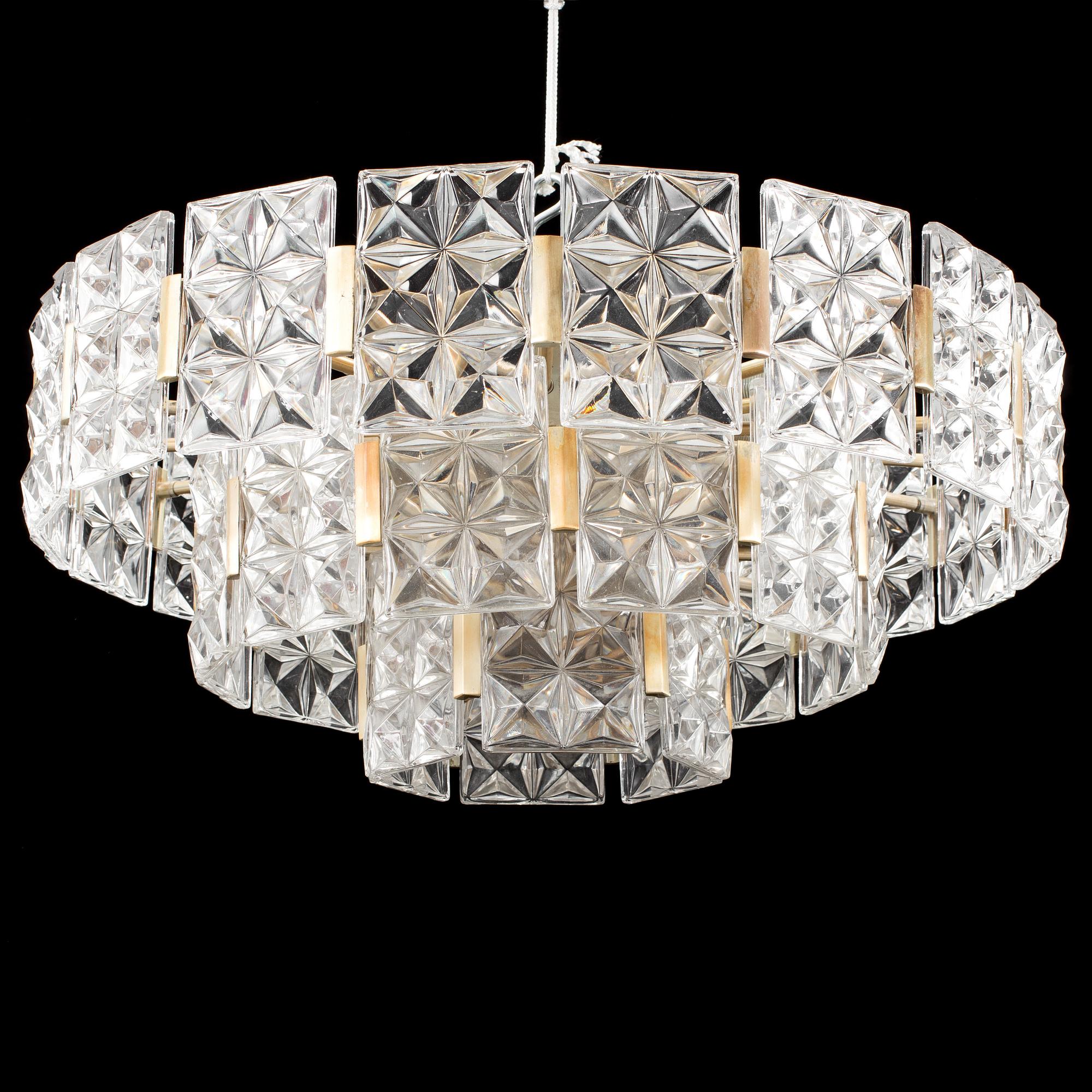A ceiling lamp, probably designed by Carl Fagerlund, Orrefors, 1960´s.