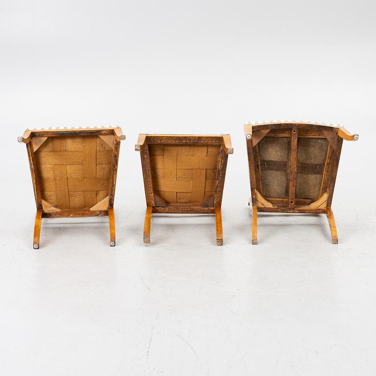 Chairs, 13 similar, Karl Johan, 19th century.