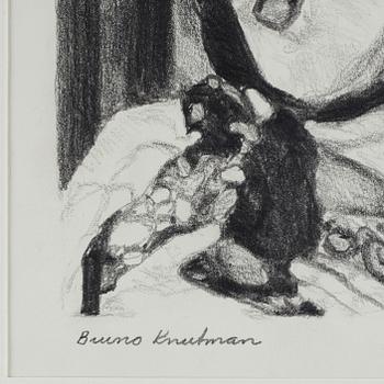 Bruno Knutman, pencil drawing, signed.