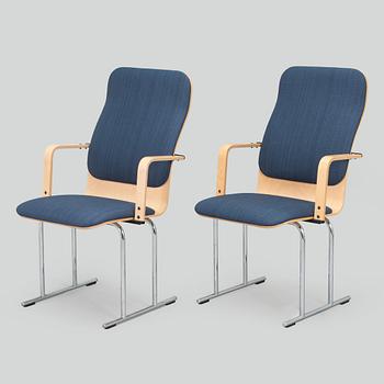 Yrjö Kukkapuro, a pair of 1980s  "Sirkus" armchairs, Avarte.