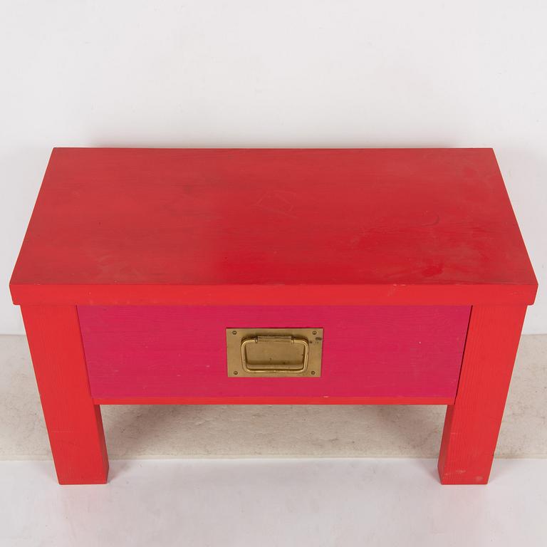 Erik Höglund, spegel och byrå/hallmöbel, Eriksmåla glas, 1960/70-tal.