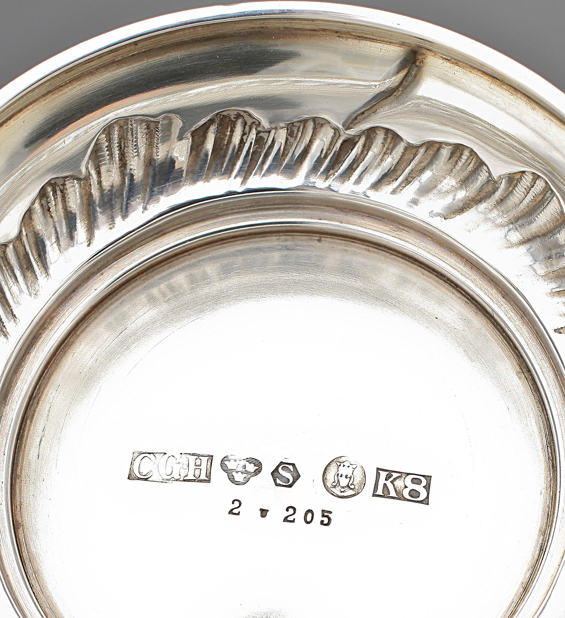 BÄGARE, silver, C.G. Hallberg, Stockholm 1936. Vikt ca 317g.