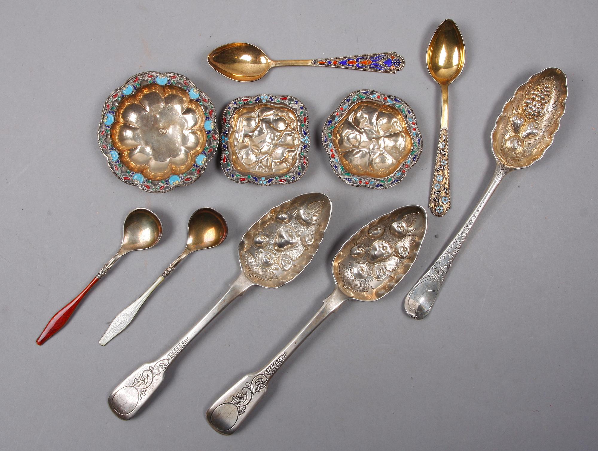 PARTI SILVER, 10 delar. Bl.a Ryssland och England.