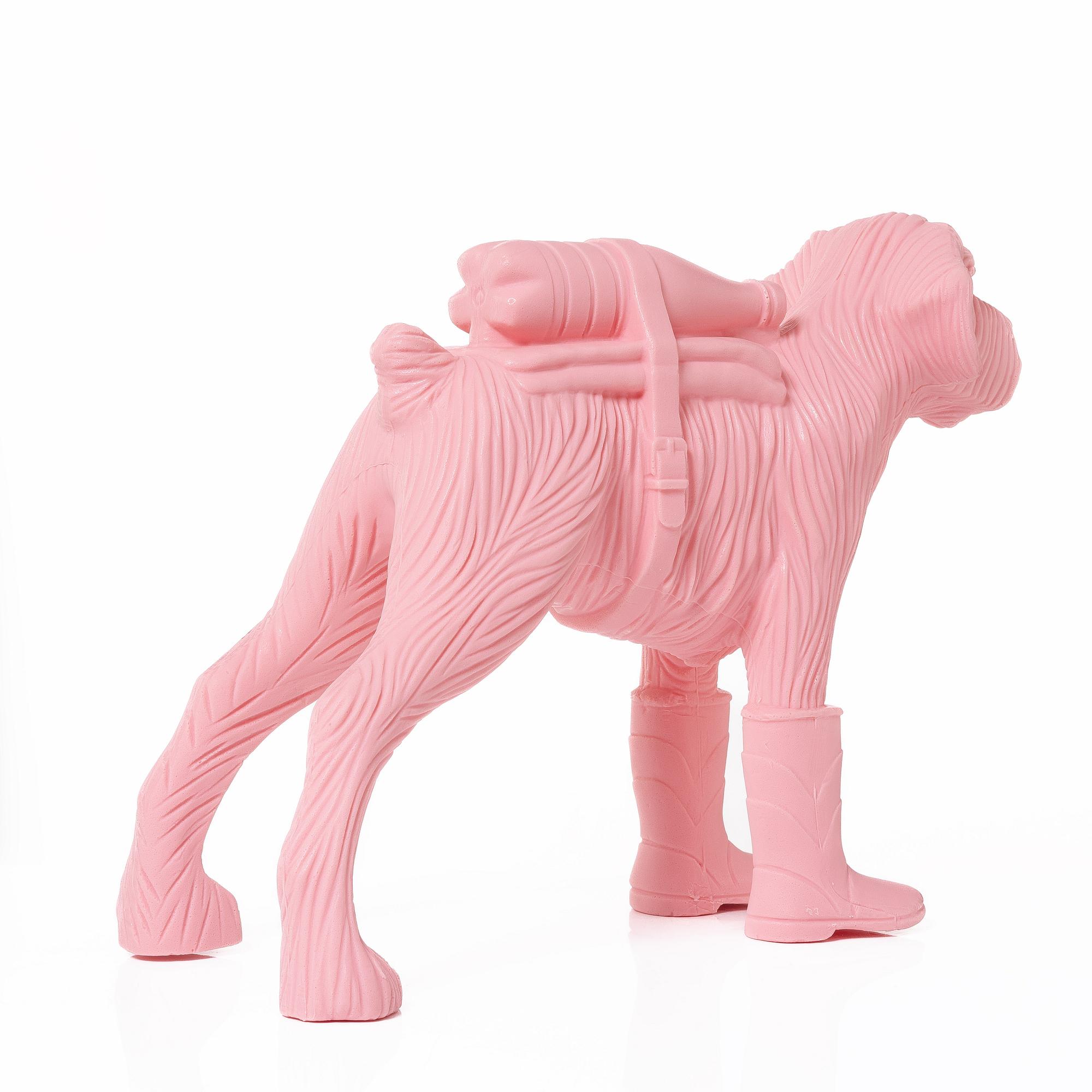 William Sweetlove, "Cloned Schnauzer with water bottle". (Pink).
