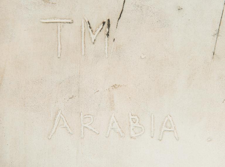 Toini Muona, A stoneware relief for Arabia, signed TM Arabia.