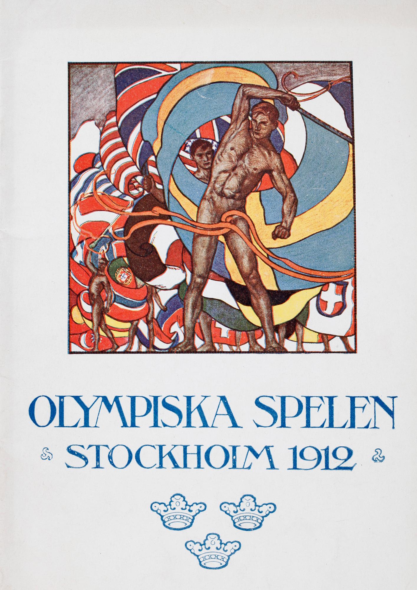 PROGRAM, 14 st, V olympiaden, olympiska spelen i Stockholm 1912.
