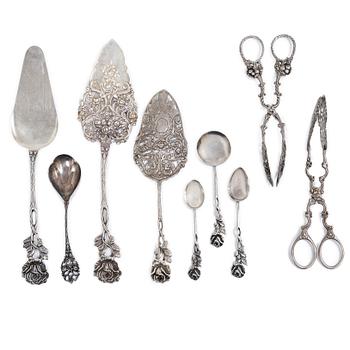A 26-piece 'Rosen' silver dessert flatware-service, including mark of GEWE, Malmö 1967.