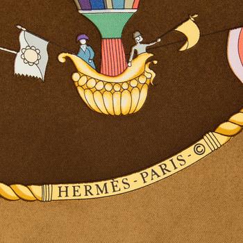 HERMÈS, scarf, "Les folies du ciel".