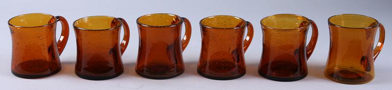 MUGGAR, 6 st, glas, Erik Höglund, sign.