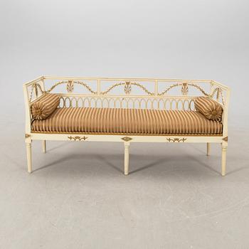 Sofa, Sengustavian Lindome work, first half of the 19th century.