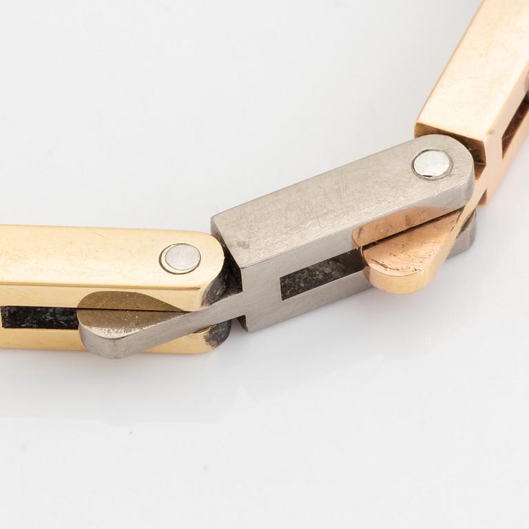 Glenn Roll, armband 18K guld i två färger.