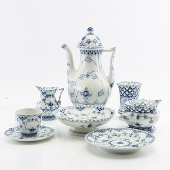 Service 18 pcs "Blue Fluted" Royal Copenhagen Denmark porcelain.