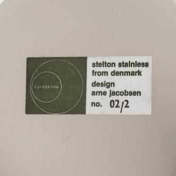 Stelton, 3 osaa, Arne Jacobsen, "Cylinda-Line" ja Erik Magnussen, jääpalakulho, Tanska, 1960-70-luku.