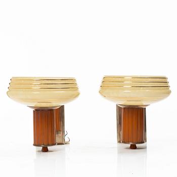 A pair of Art Deco wall lights, 1930's/40's.