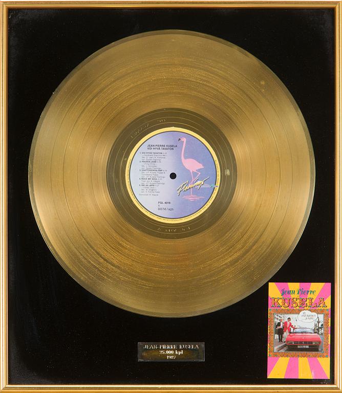 Gold record, "Jean-Pierre Kusela - Voi hyvä tavaton".