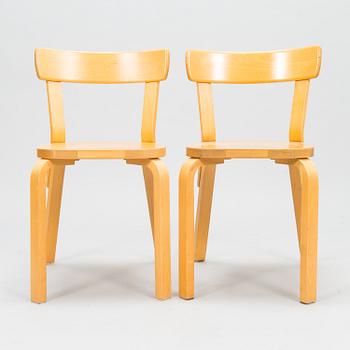 ALVAR AALTO, A table 82A and 6 chairs 69, Artek, latter half of the 20th century.