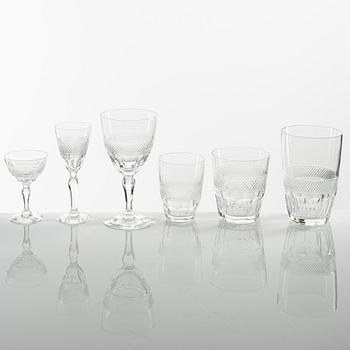 Edward Hald, glass service, 36 pieces, "Rio", Orrefors, mid-20th century.