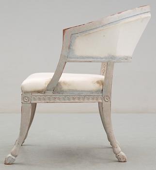 BALJFÅTÖLJ, sengustaviansk stil, 1900-tal.