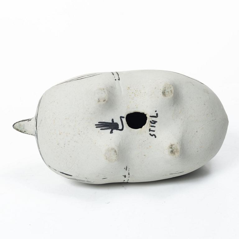 Stig Lindberg, A stoneware sculpture, “Springare”, signed Stig L, with the studio hand, Gustavsberg, 1950s.