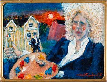 JUSSI TAIPALEENMÄKI, olja på pannå, signerad.