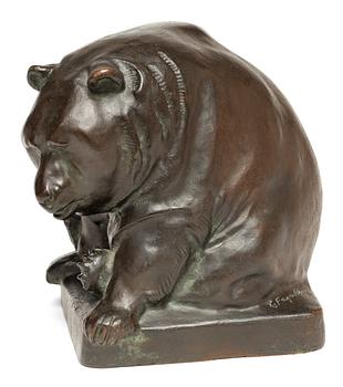 216. Carl Fagerberg, Seated bear.