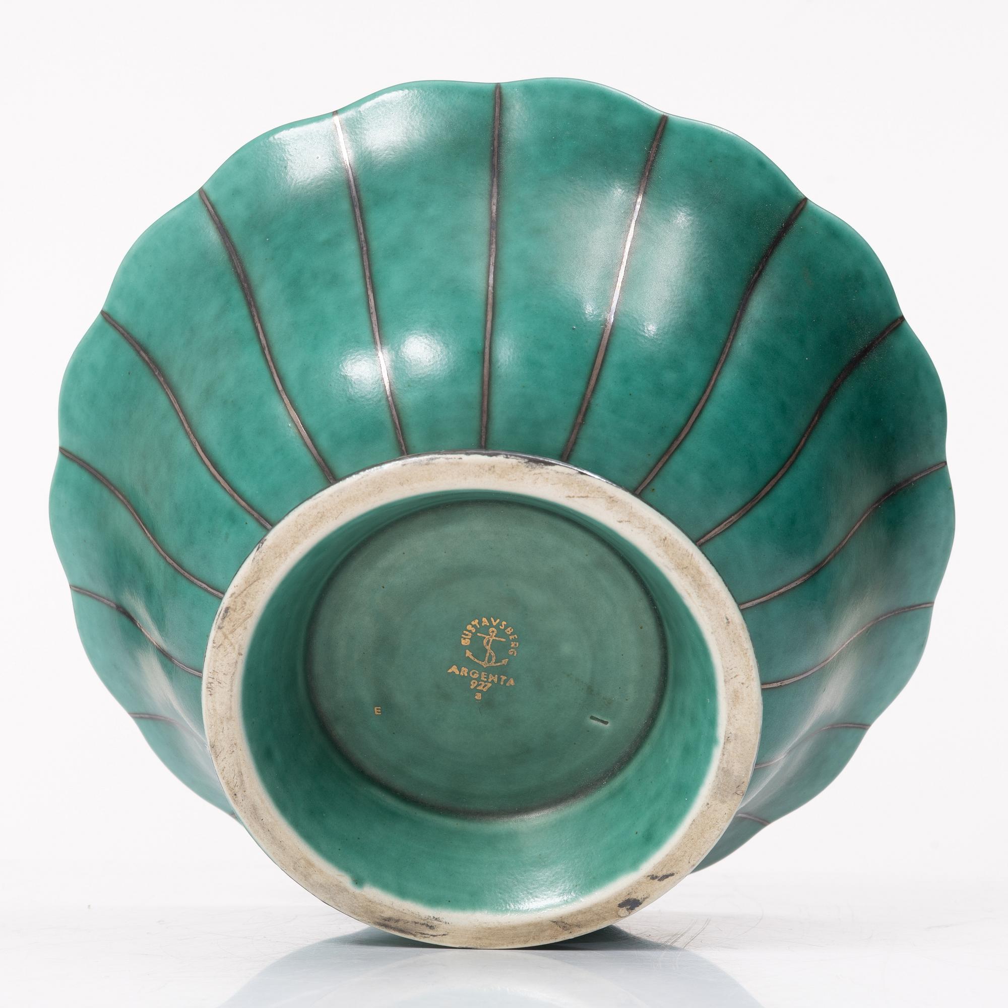 Wilhelm Kåge, a set of four "Argenta" pieces, Gustavsberg.