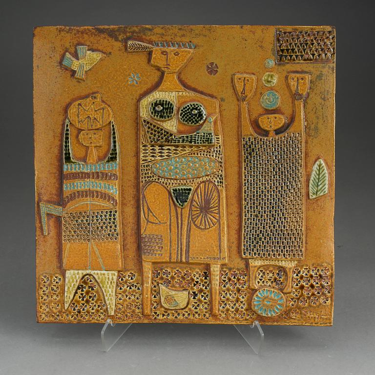 VÄGGPLATTA, Stig Lindberg Gustavsberg, 1960-70-tal.