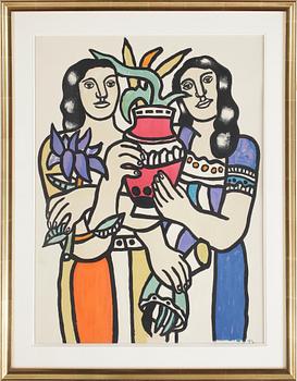 FERNAND LÉGER, efter, färglitografi, tryckt signatur.